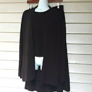 Eileen Fisher chocolate brown skirt set